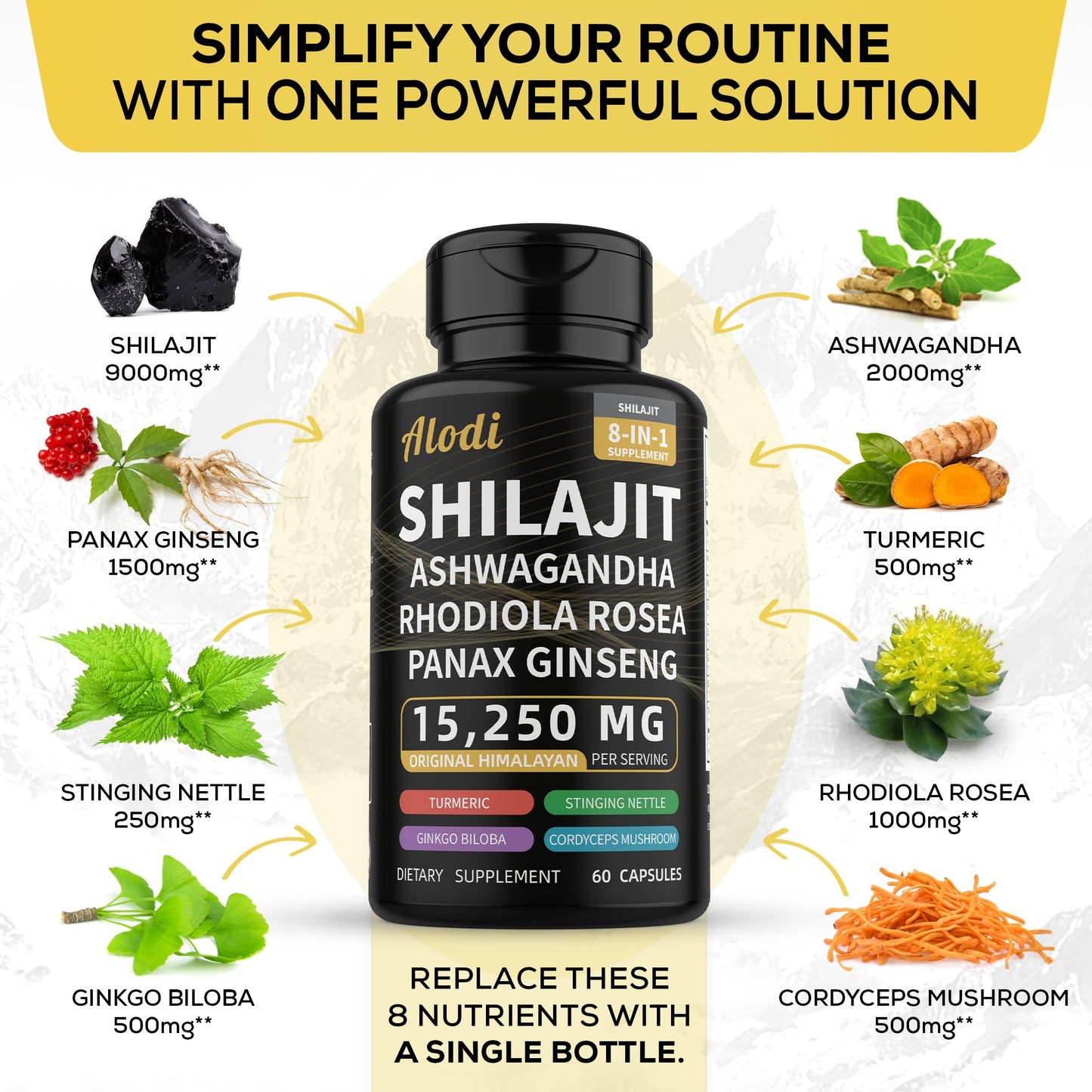 Shilajit Plus Advanced Wellness Capsules 8-in-1 Blend