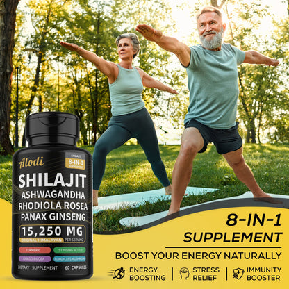 Shilajit Plus Advanced Wellness Capsules 8-in-1 Blend