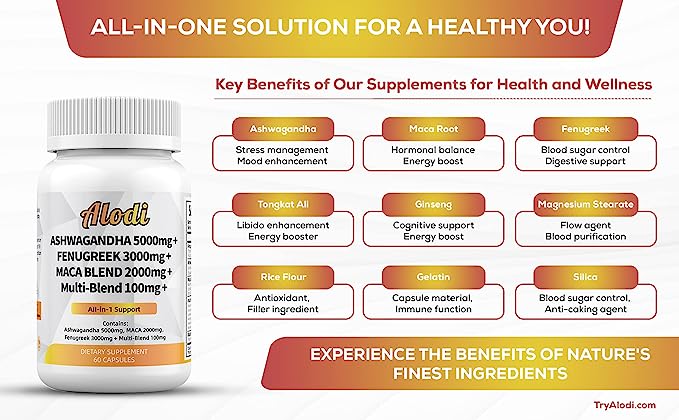 Ashwagandha Fenugreek Maca Root All in 1 Blend