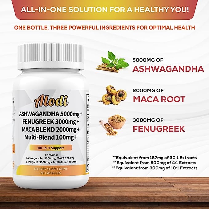 Ashwagandha Fenugreek Maca Root All in 1 Blend
